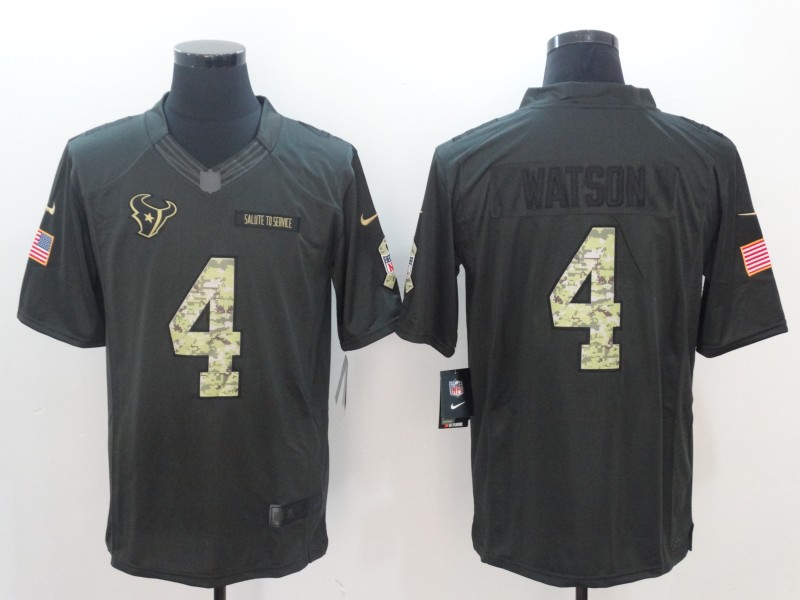 Men Houston Texans #4 Watson Green Green Nike Anthracite Salute To Service Limited Jersey->houston texans->NFL Jersey